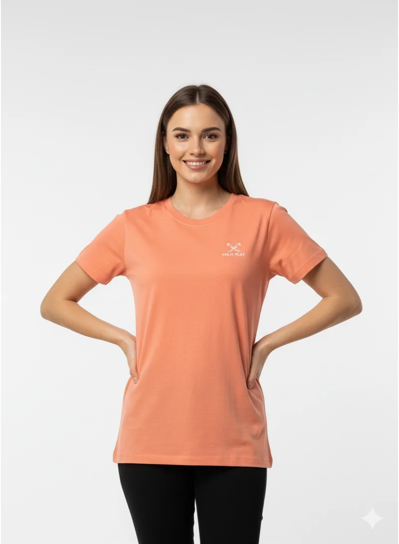 لعب البولو Girls Graphic T-shirt -ORANGE
